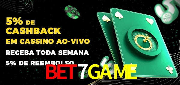 Promoções do cassino ao Vivo BET7GAME